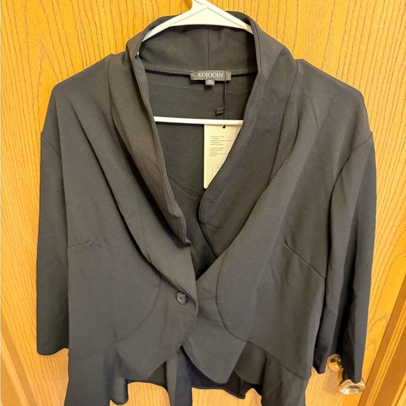 Macy's Black One-Button Blazer Jacket Cardigan - Picture 6 of 8